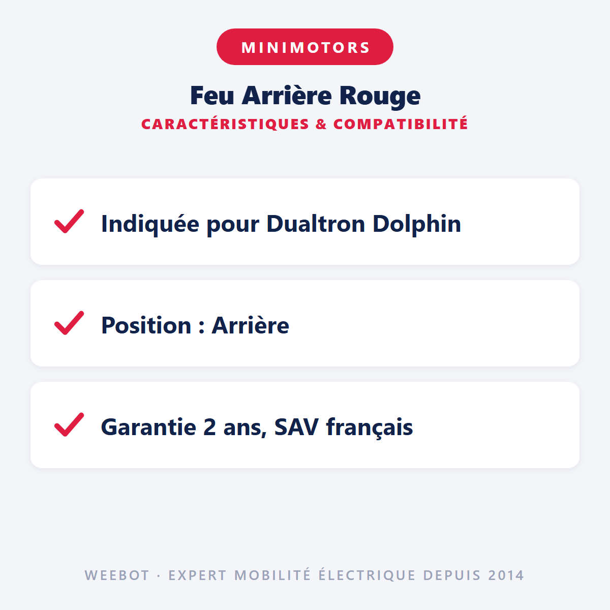 Feu Arrière Rouge : caractéristiques et compatibilité