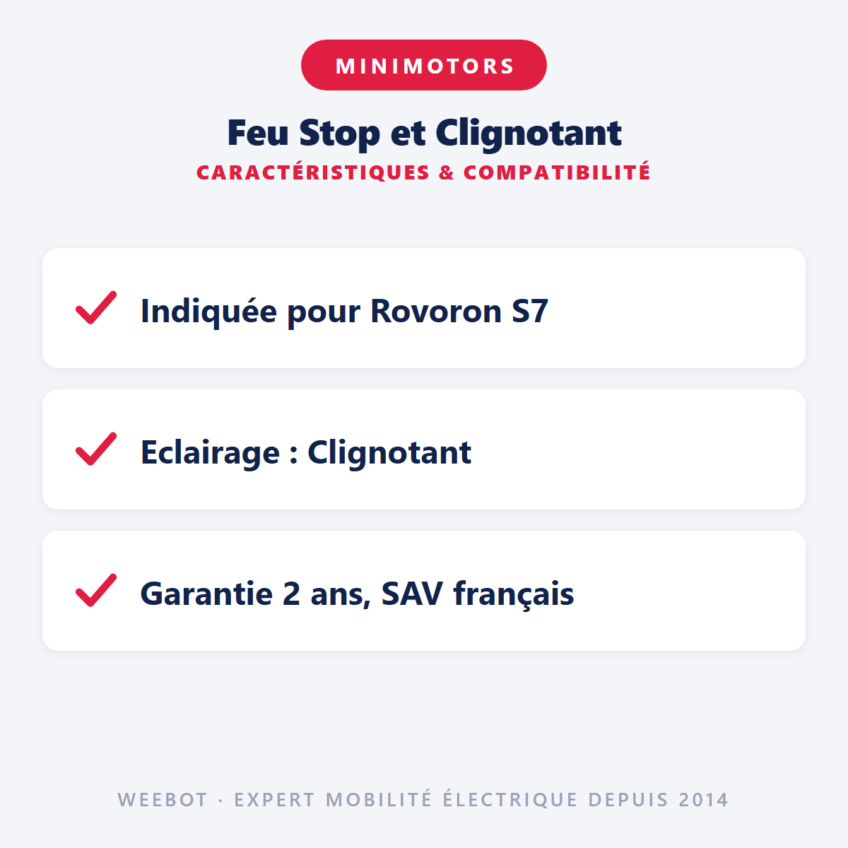 Feu Stop et Clignotant : caractéristiques et compatibilité