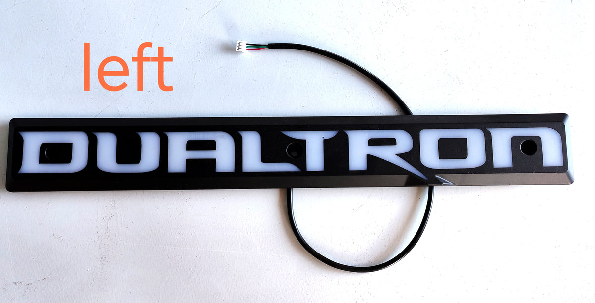 Carénage latéral gauche noir avec inscription Dualtron lumineuse et son câble pour Dualtron X Limited