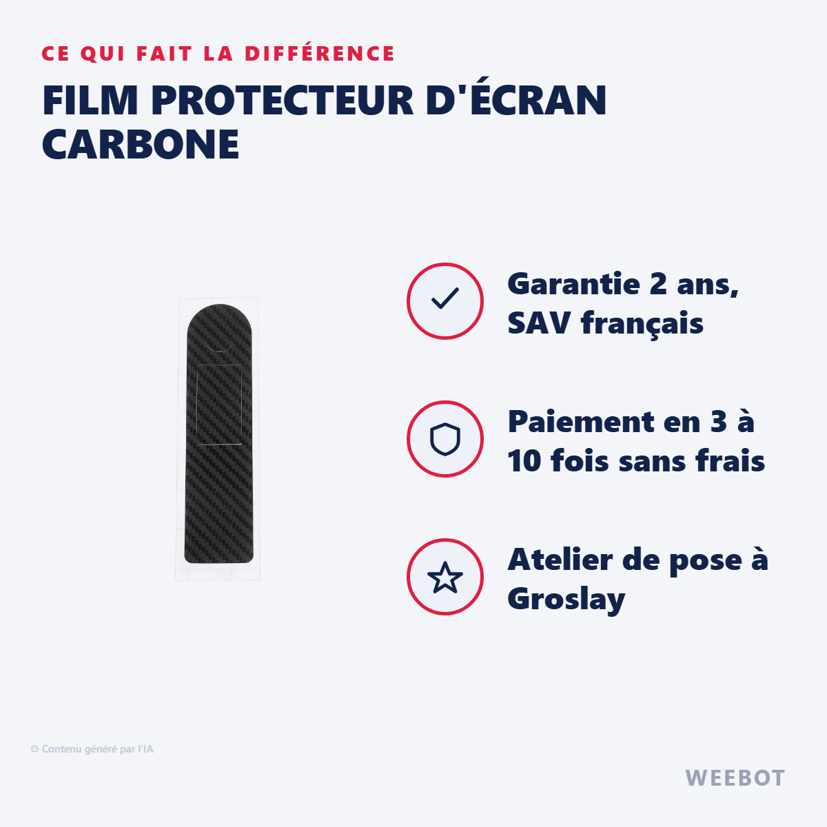 Film Protecteur d'Écran Carbone : les points forts