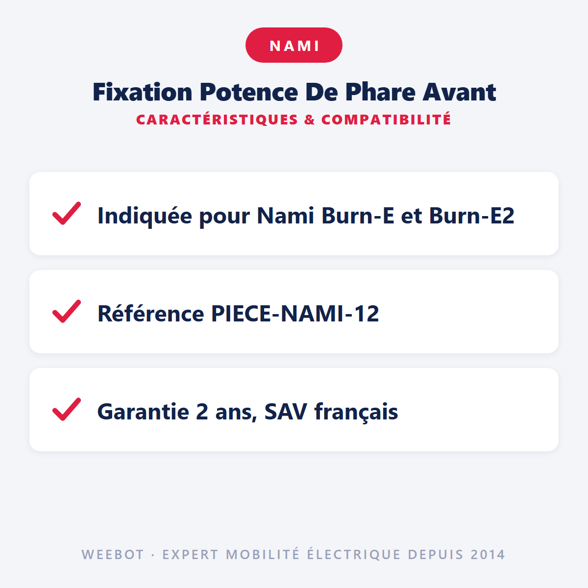 Fixation Potence De Phare Avant : caractéristiques et compatibilité