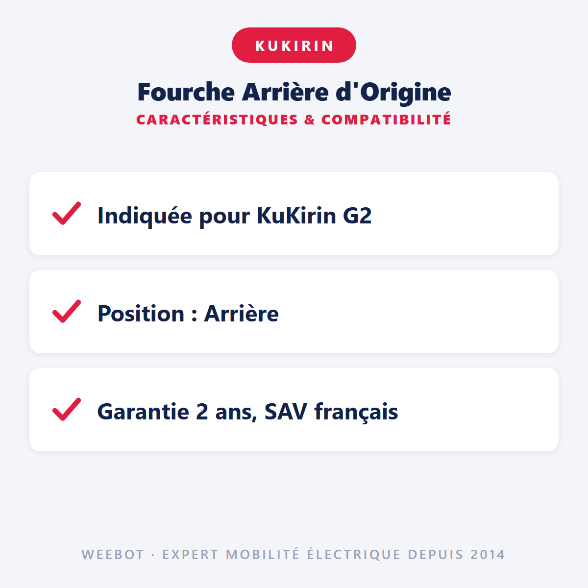 Fourche Arrière d'Origine : caractéristiques et compatibilité