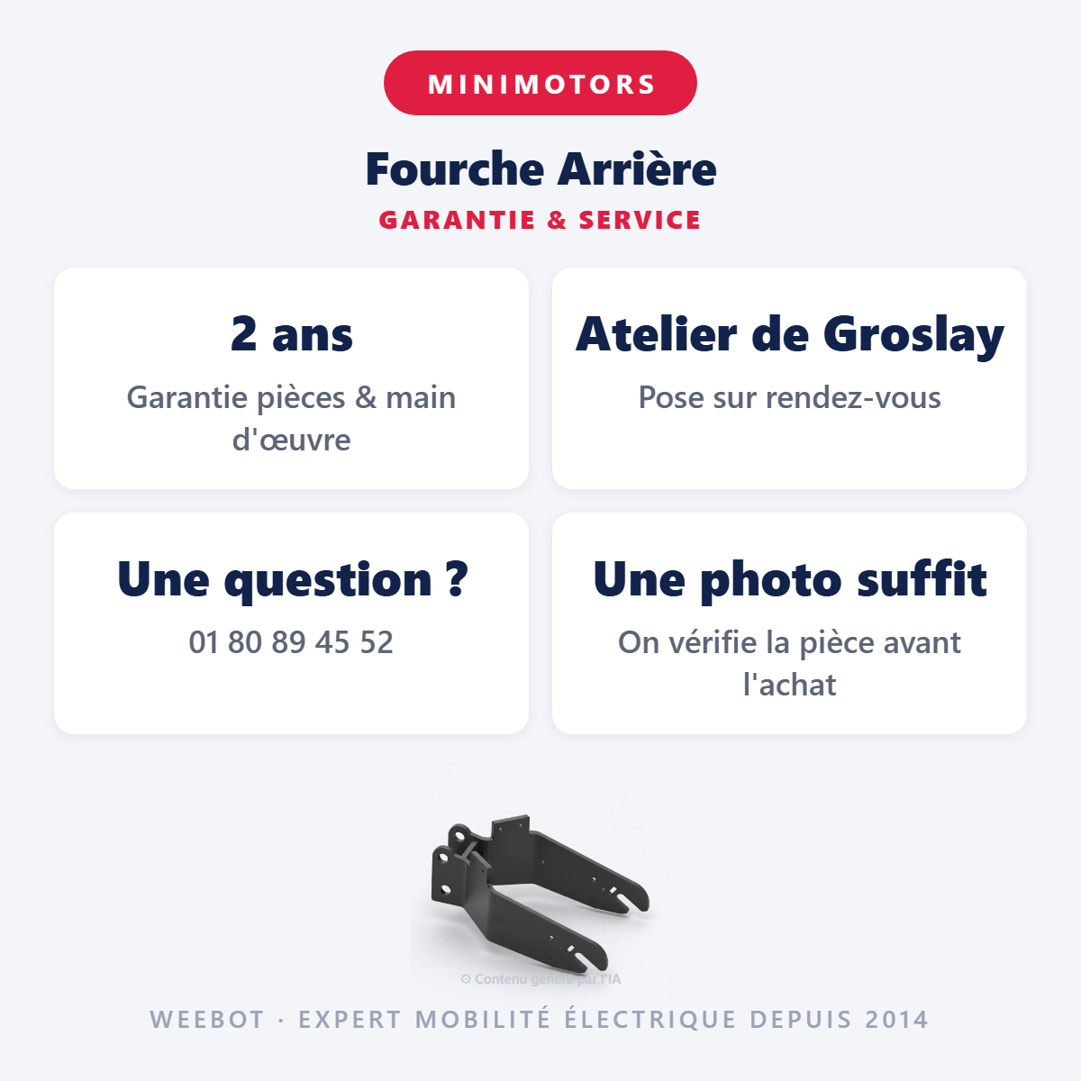 Fourche Arrière : garantie 2 ans et service après-vente