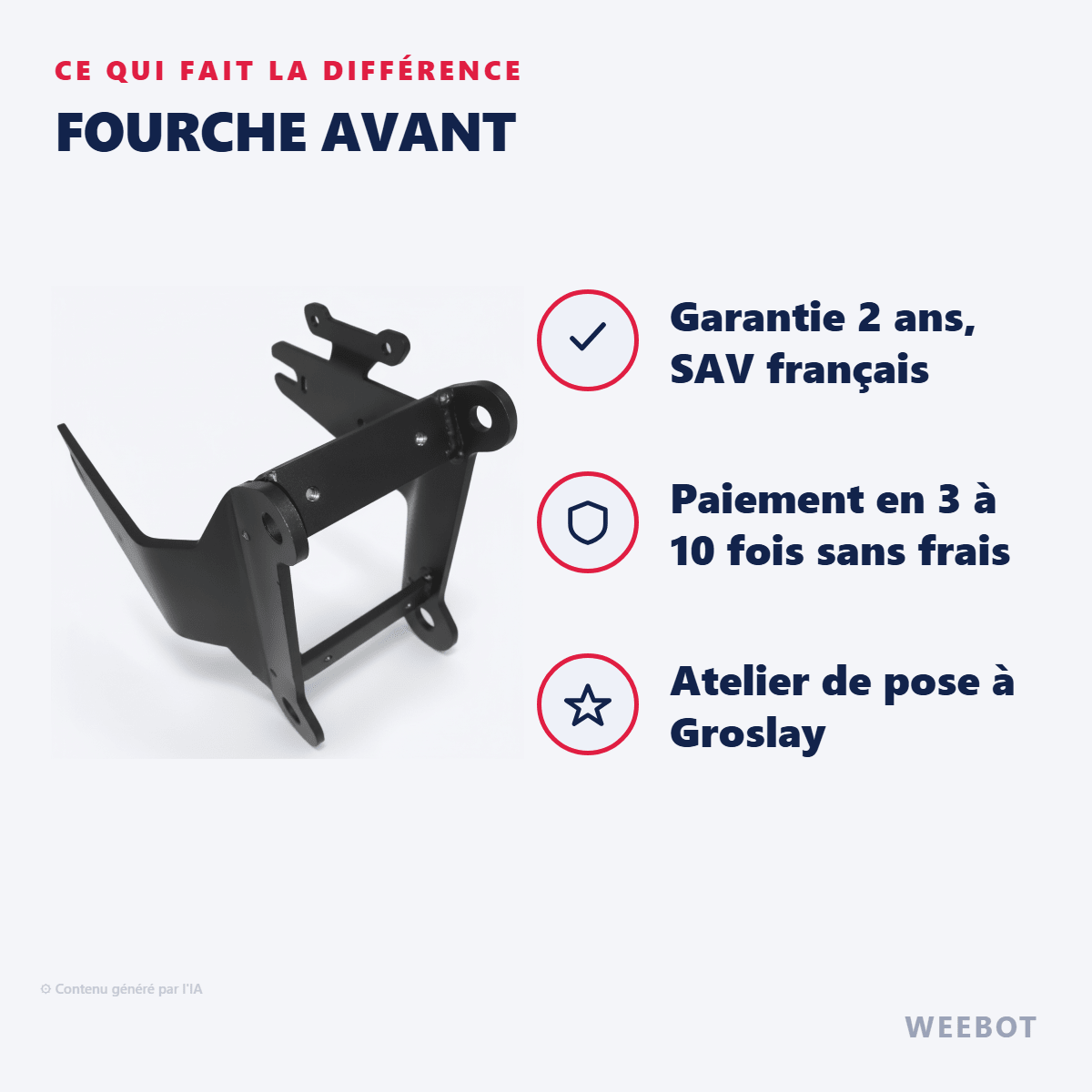 Fourche Avant pour Trottinette Électrique Dualtron Togo Limited - Weebot
