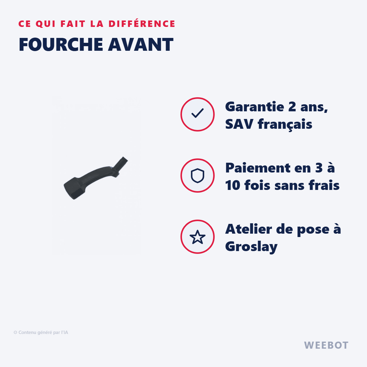 Fourche Avant pour Trottinette Electrique Dualtron Ultra - Weebot