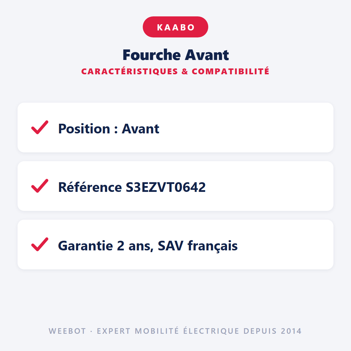 Fourche Avant : caractéristiques et compatibilité