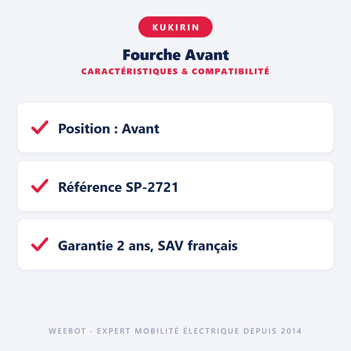 Fourche Avant : caractéristiques et compatibilité