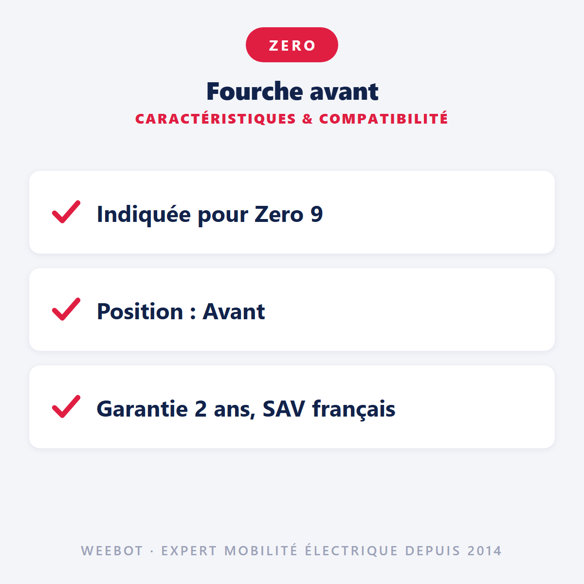 Fourche avant : caractéristiques et compatibilité