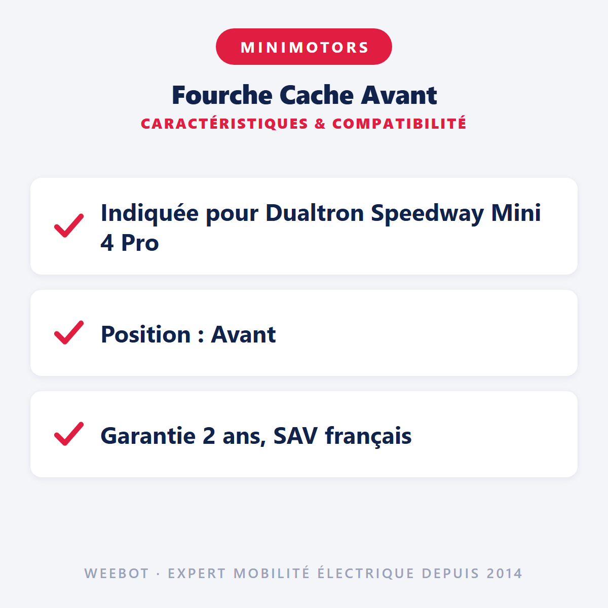 Fourche Cache Avant : caractéristiques et compatibilité