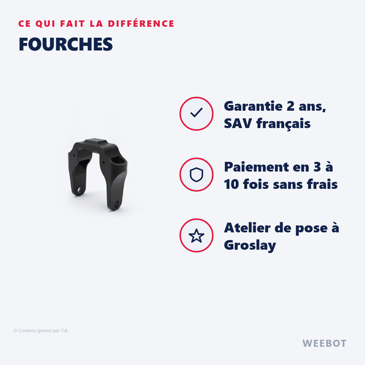 Fourches pour Trottinette Électrique Dualtron Aminia - Weebot