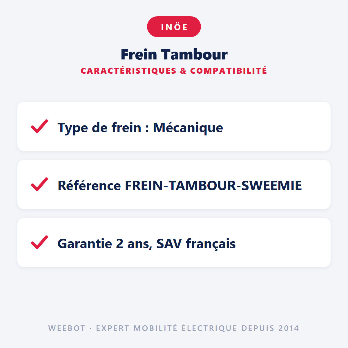 Frein Tambour : caractéristiques et compatibilité