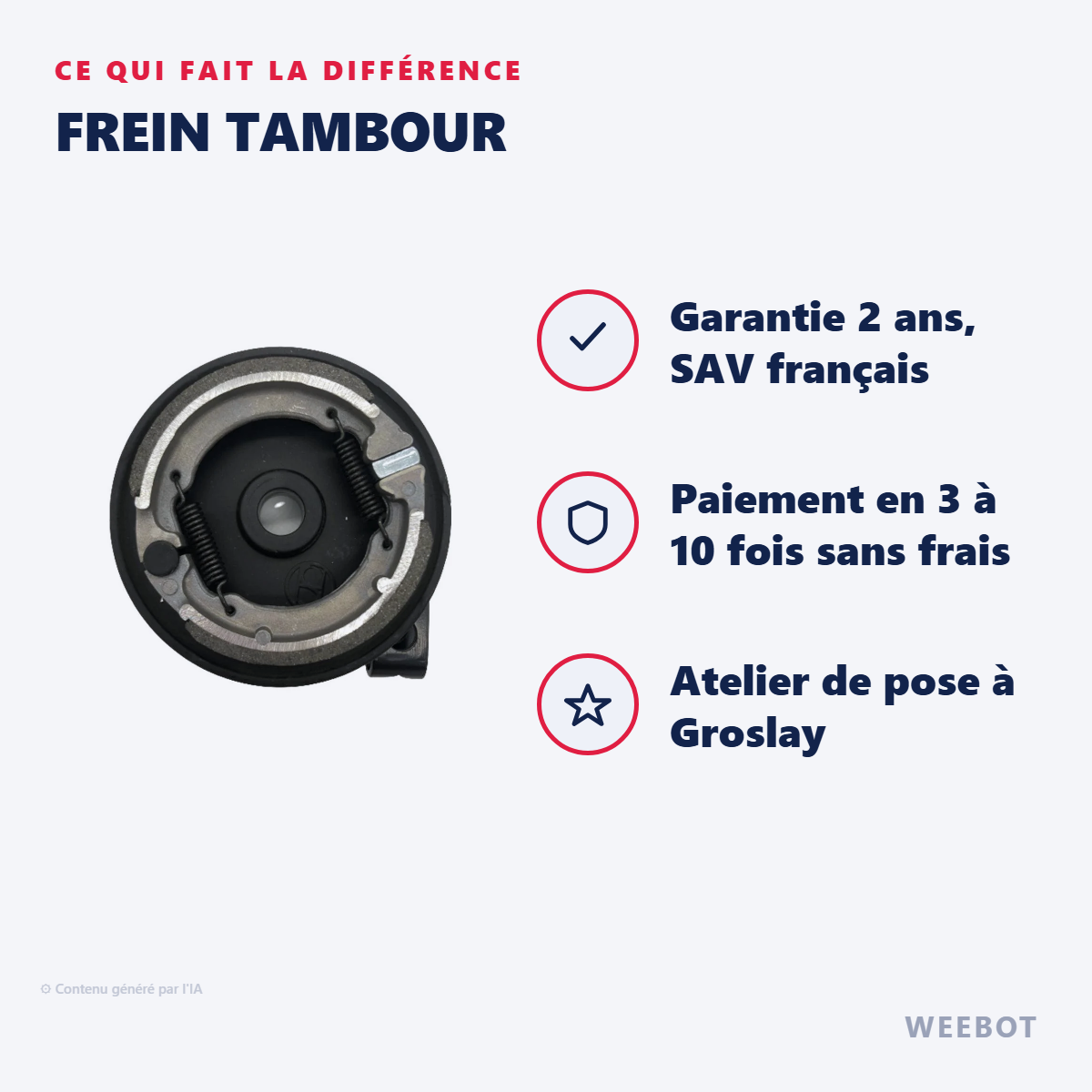 Frein Tambour : les points forts