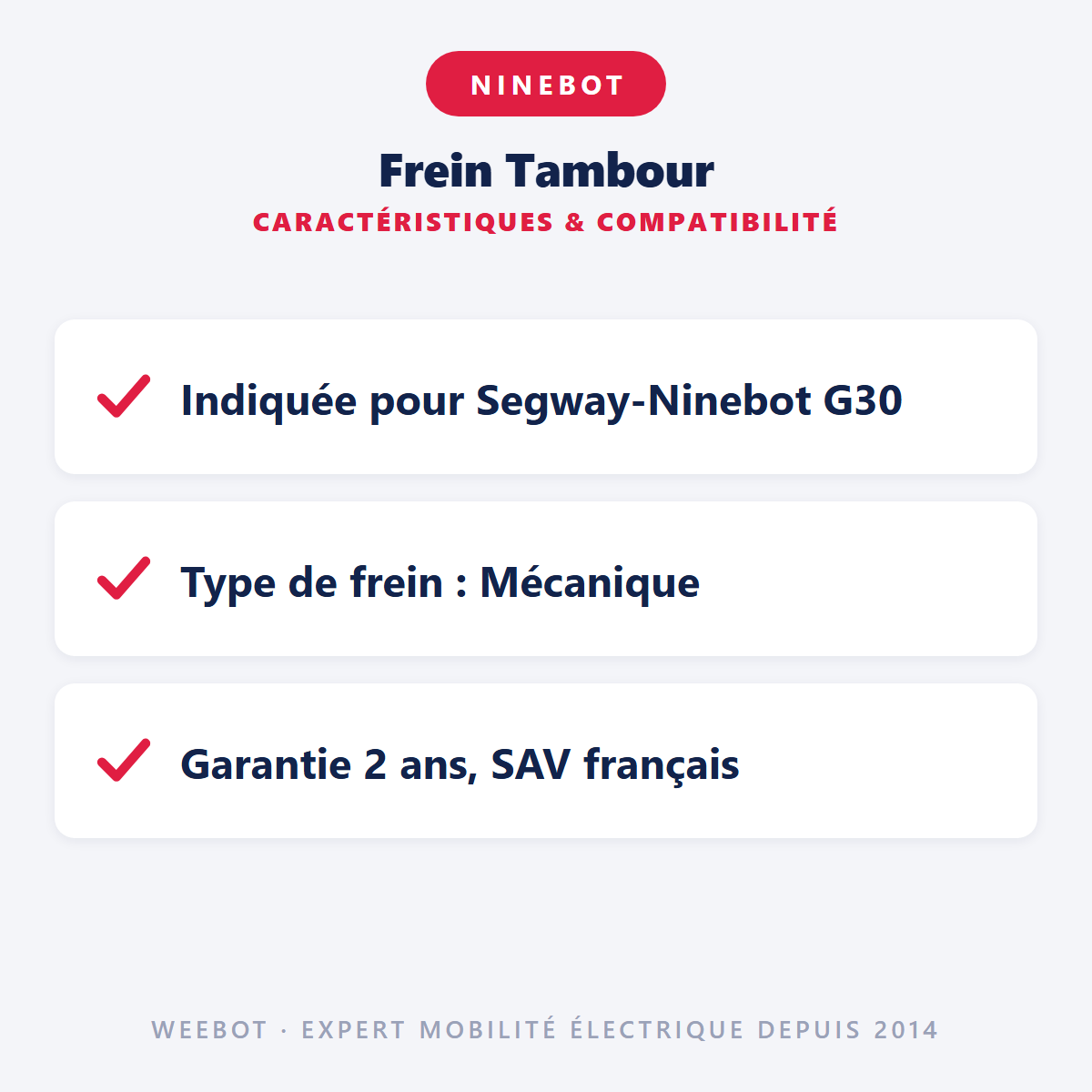 Frein Tambour : caractéristiques et compatibilité