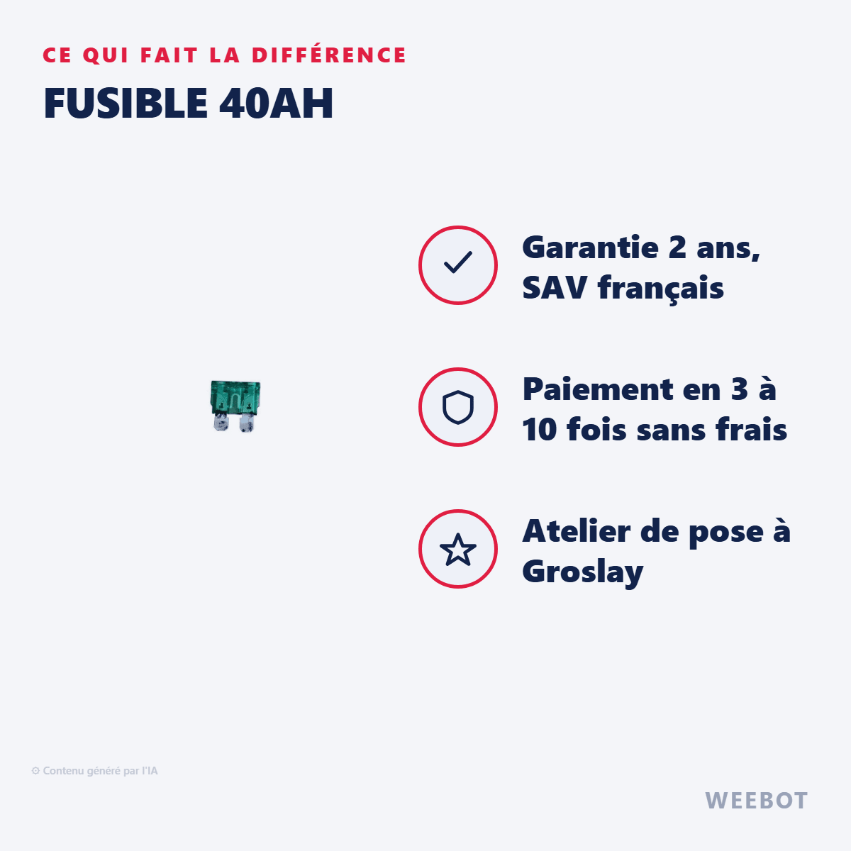 Fusible 40AH pour Trottinette Electrique Teverun - Weebot