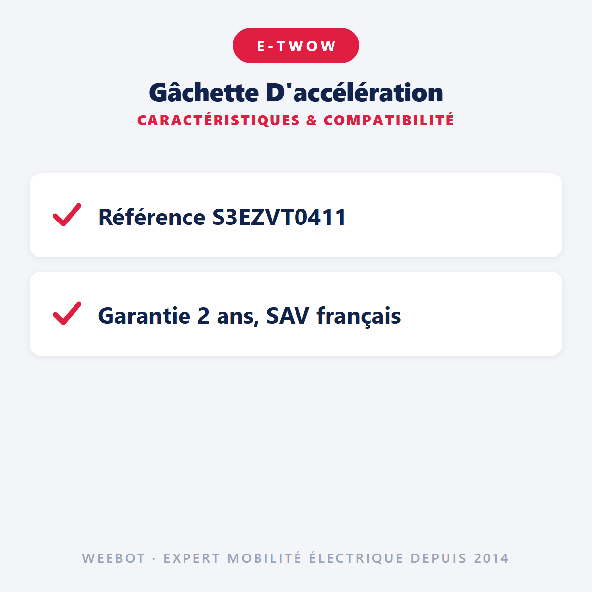 Gâchette D'accélération : caractéristiques et compatibilité