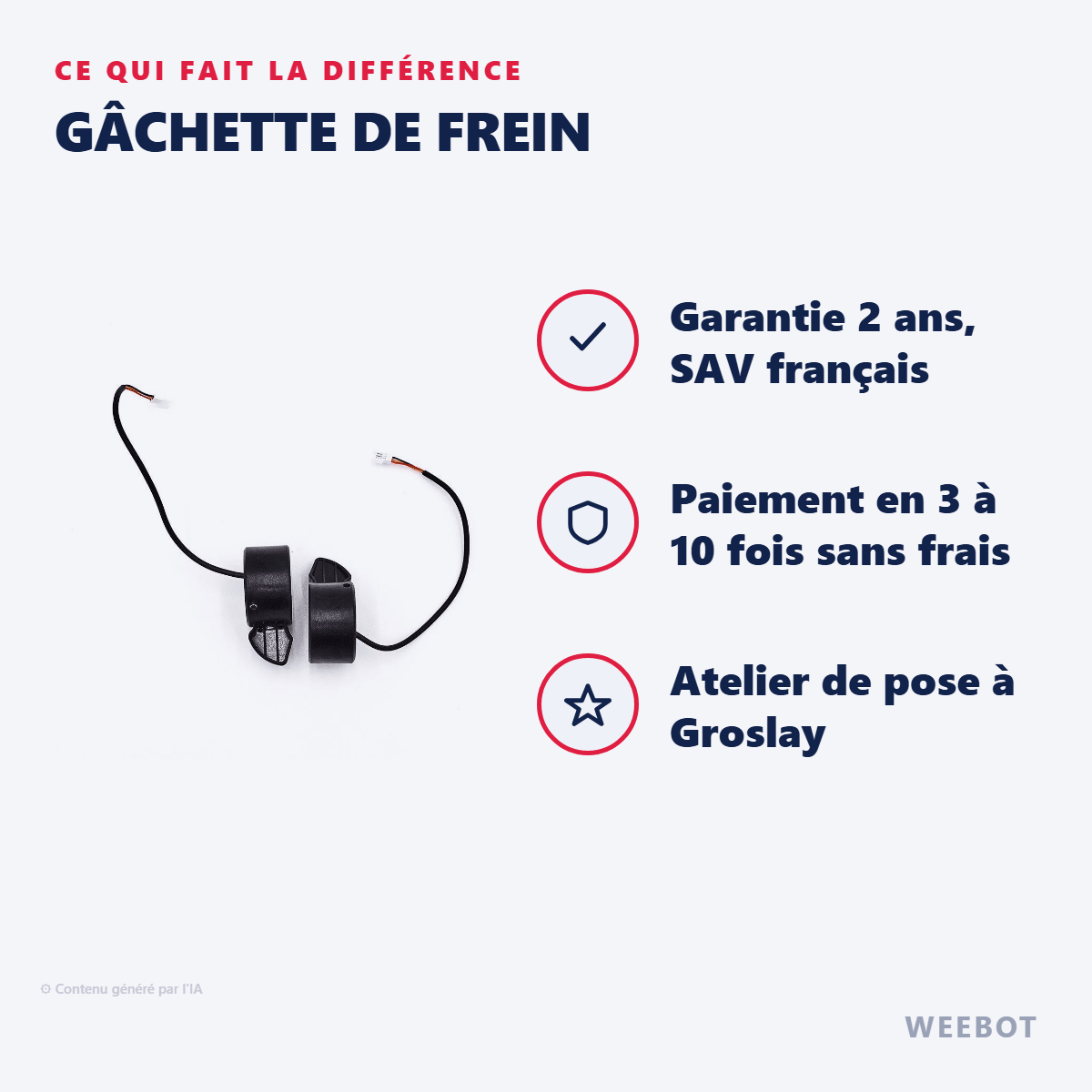 Gâchette de Frein pour Trottinette Électrique KuKirin S1 Pro - Weebot