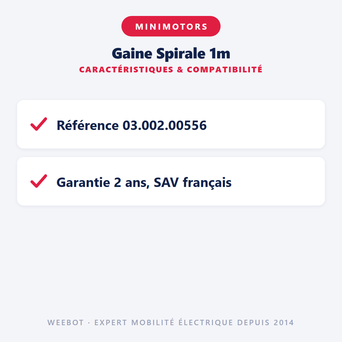Gaine Spirale 1m : caractéristiques et compatibilité