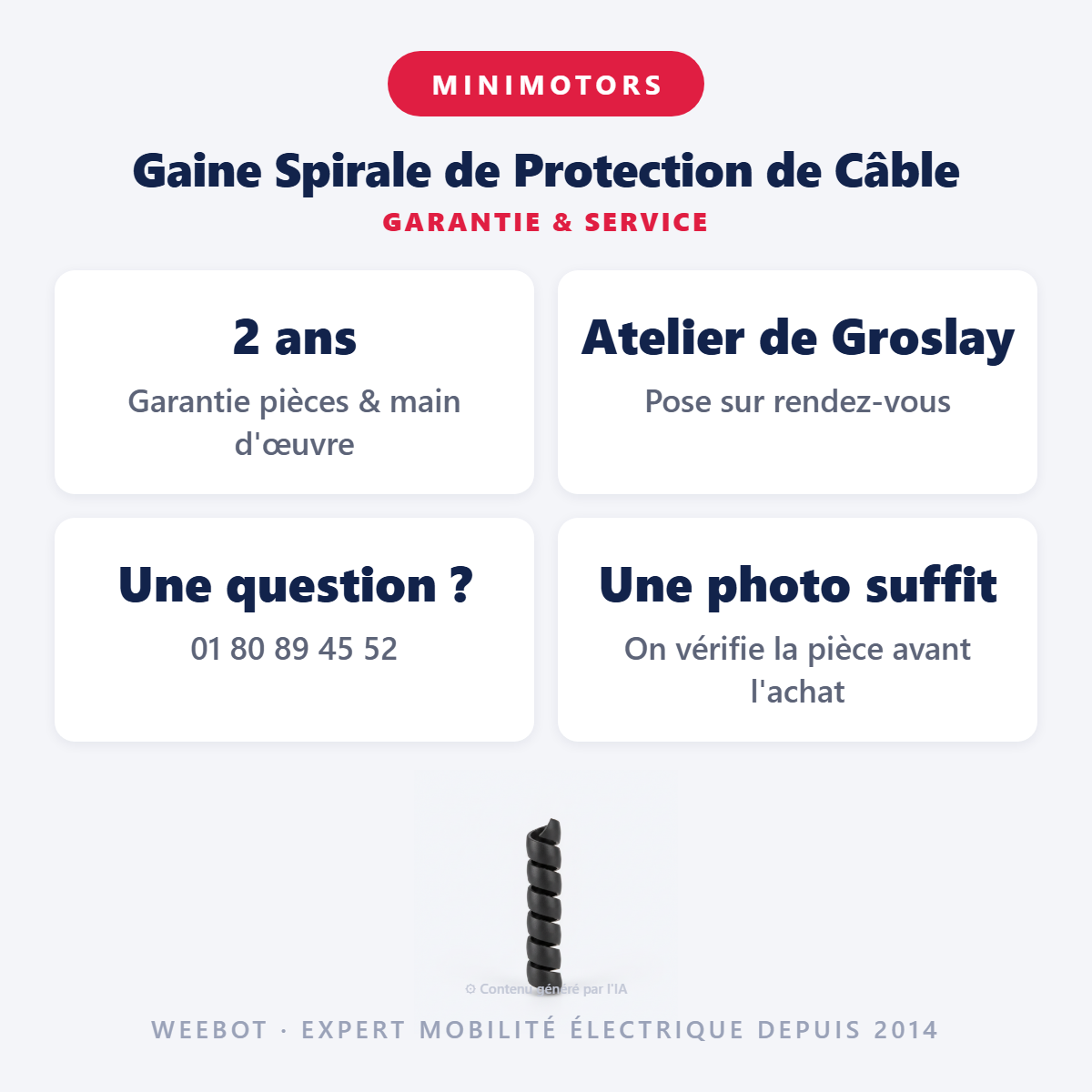 Gaine Spirale de Protection de Câble : garantie 2 ans et service après-vente