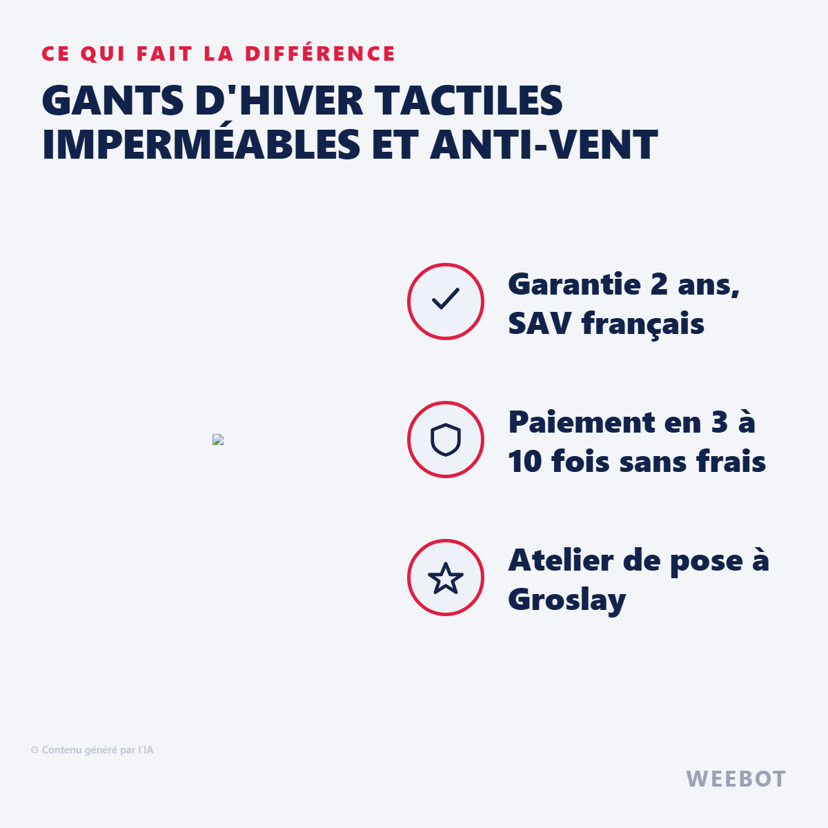 Gants d'Hiver Tactiles Imperméables et Anti-Vent : les points forts