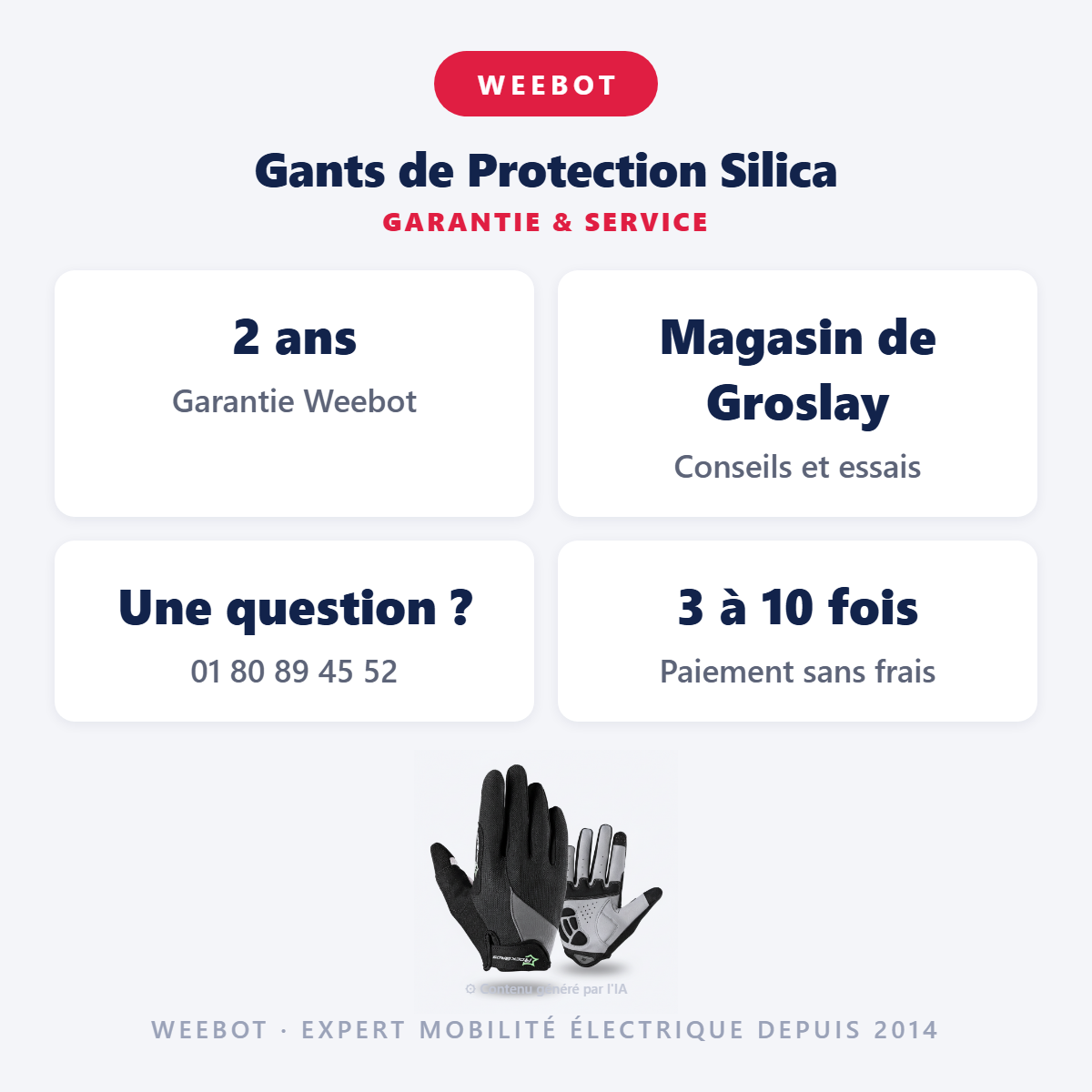 Gants de Protection Silica : garantie 2 ans et service après-vente