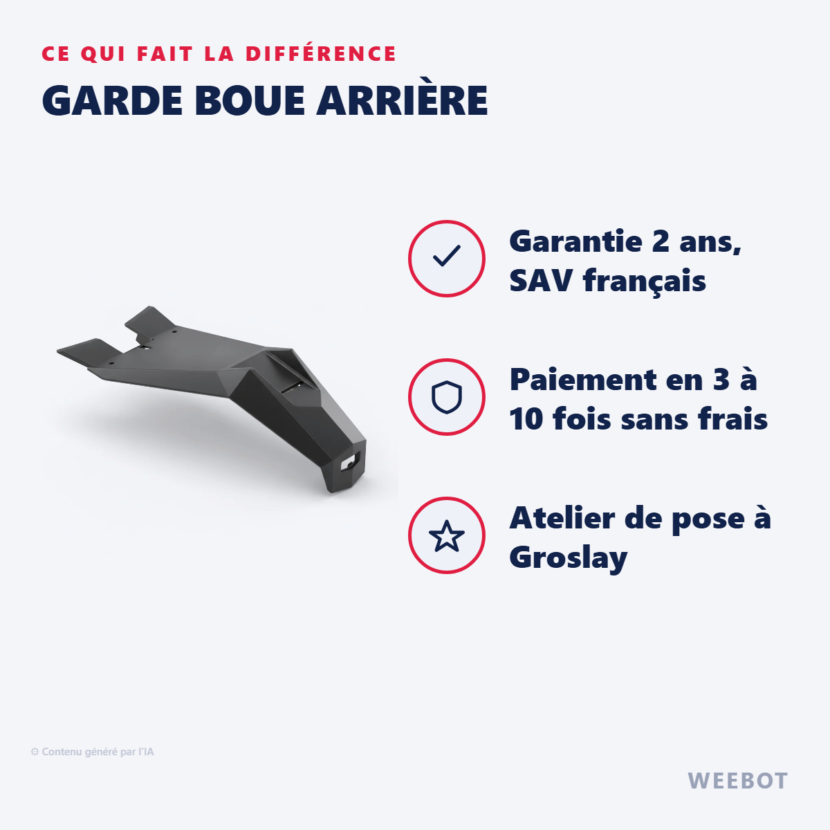 Garde Boue Arrière : les points forts