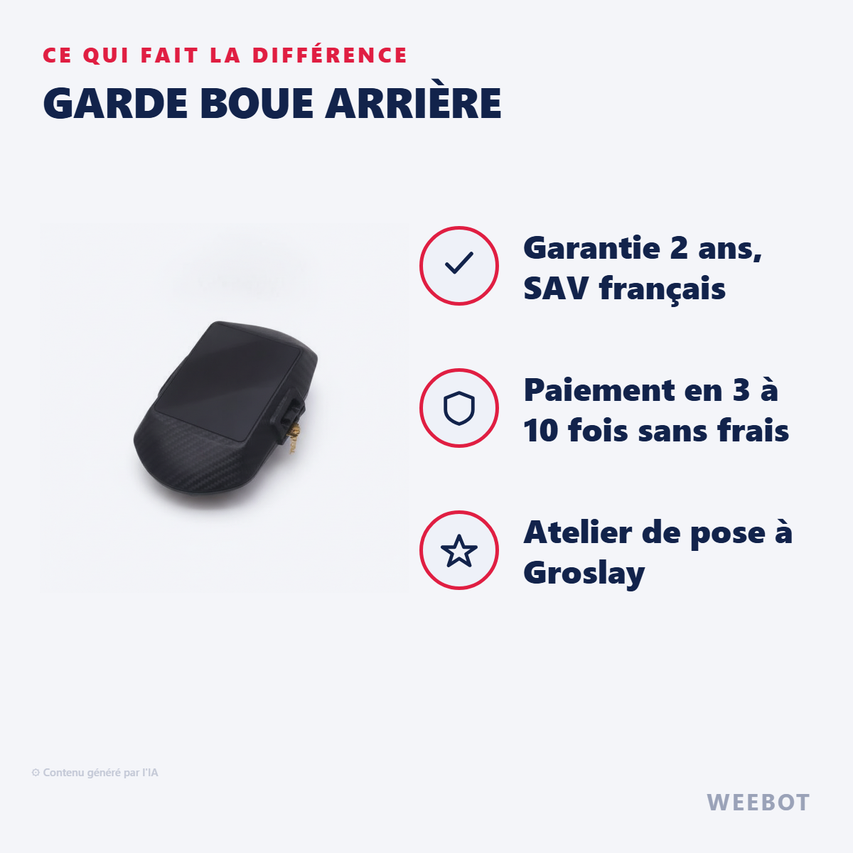 Garde Boue Arrière : les points forts