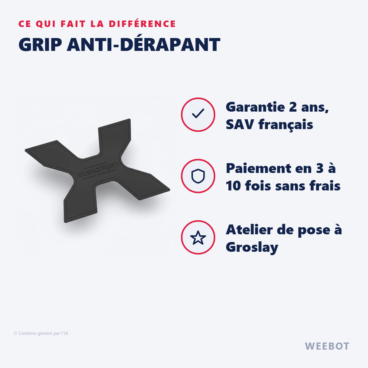 Grip Anti-Dérapant : les points forts