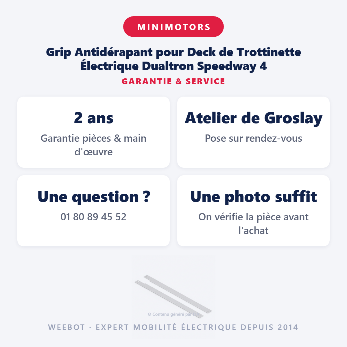 Grip Antidérapant pour Deck de Trottinette Électrique Dualtron Speedway 4 : garantie 2 ans et service après-vente
