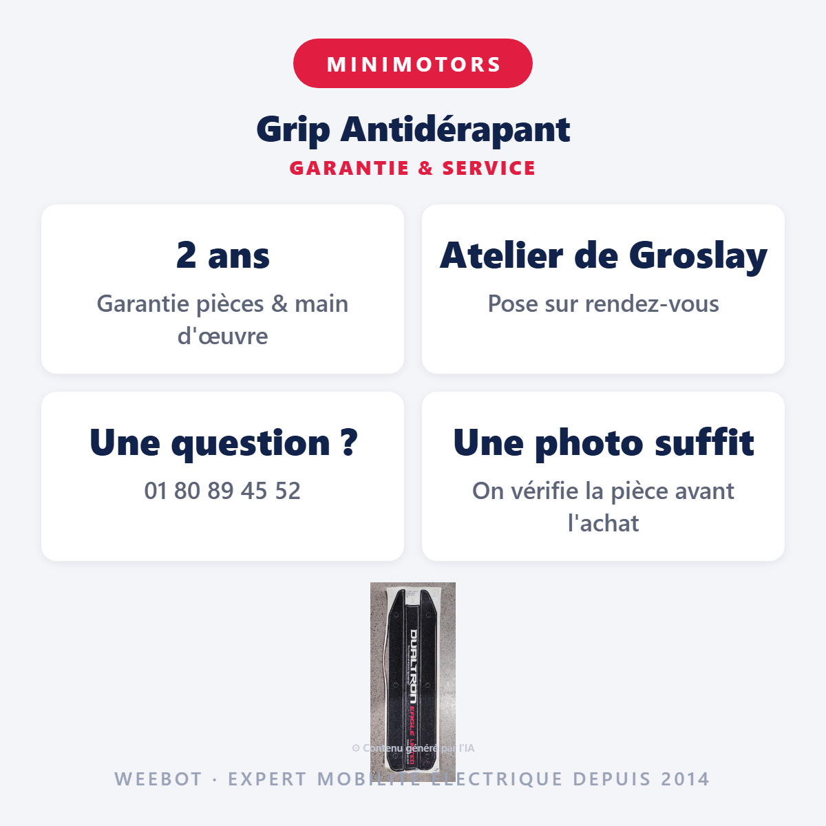 Grip Antidérapant : garantie 2 ans et service après-vente
