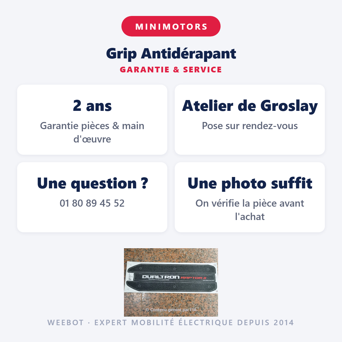 Grip Antidérapant : garantie 2 ans et service après-vente
