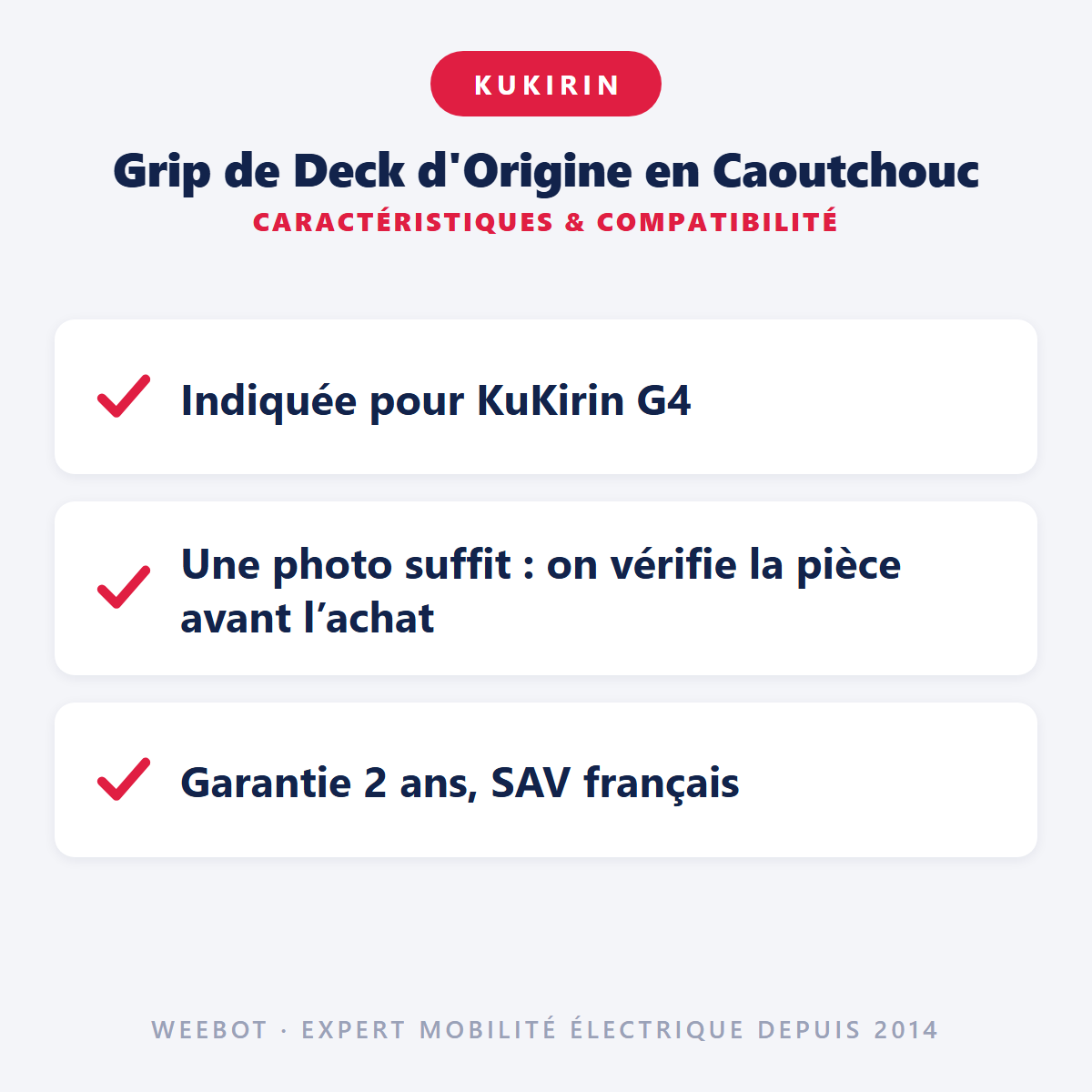 Grip de Deck d'Origine en Caoutchouc : caractéristiques et compatibilité