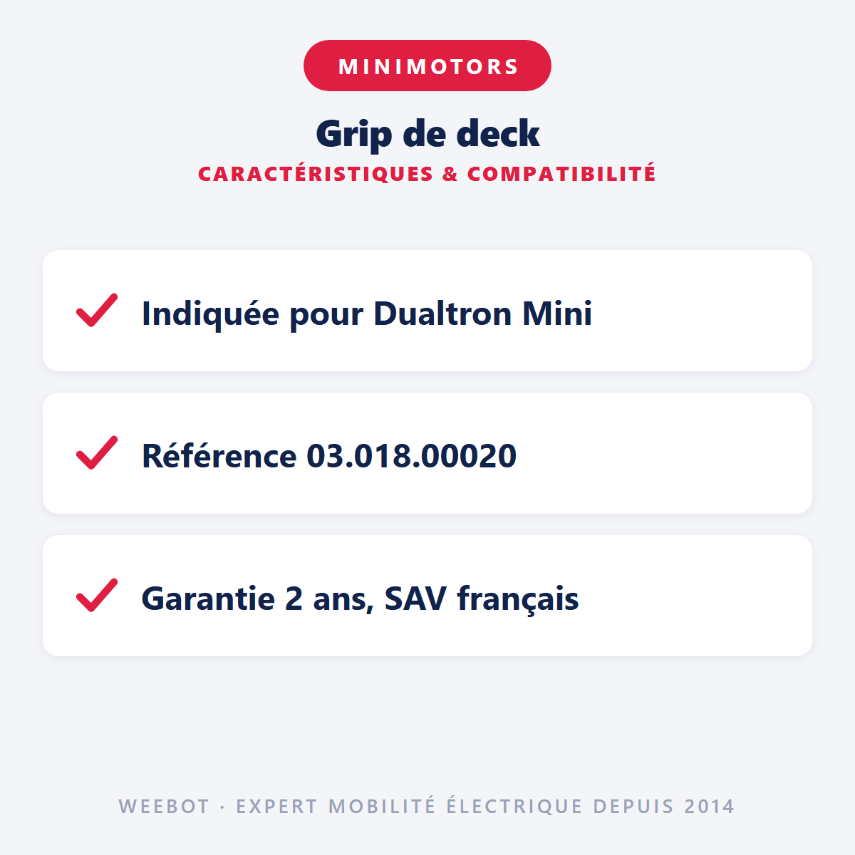 Grip de deck pour Trottinette Électrique Dualtron Mini - Weebot
