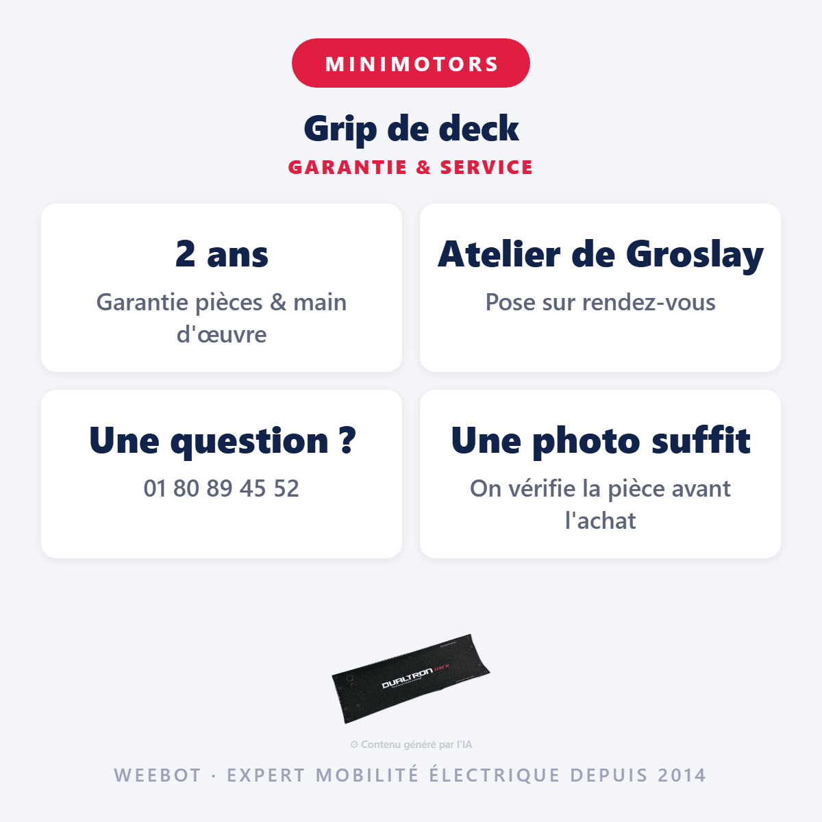 Grip de deck pour Trottinette Électrique Dualtron Mini - Weebot