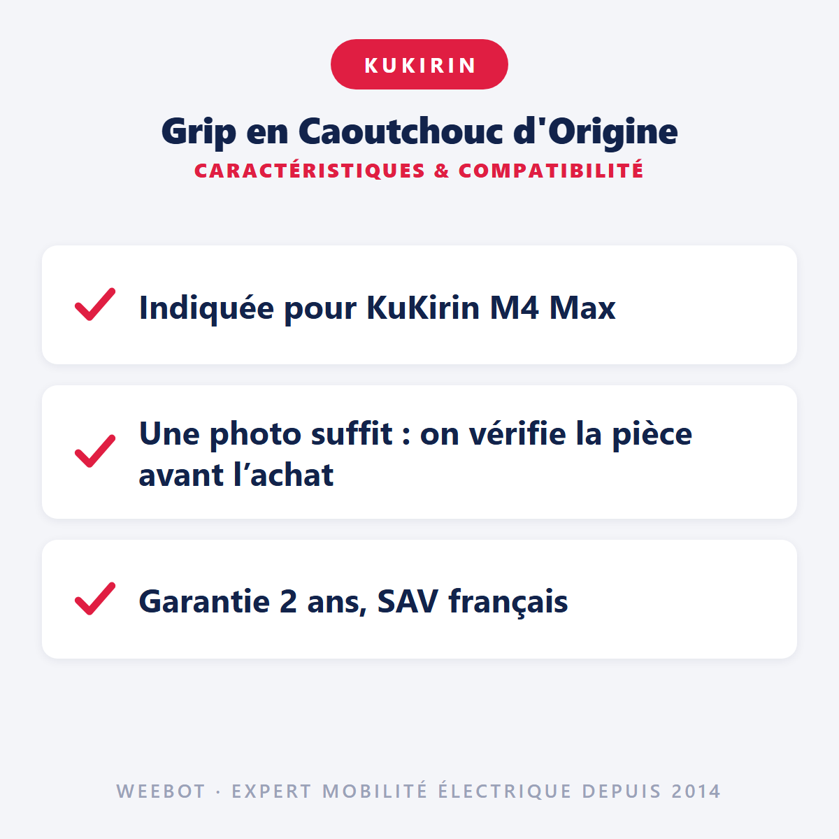 Grip en Caoutchouc d'Origine : caractéristiques et compatibilité