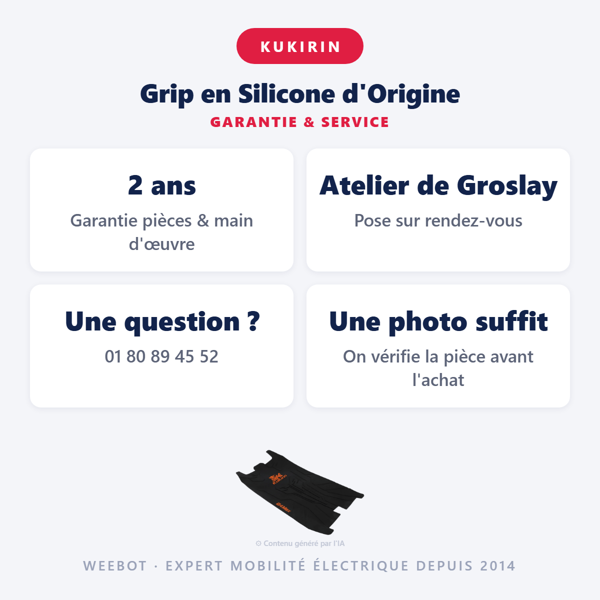 Grip en Silicone d'Origine : garantie 2 ans et service après-vente