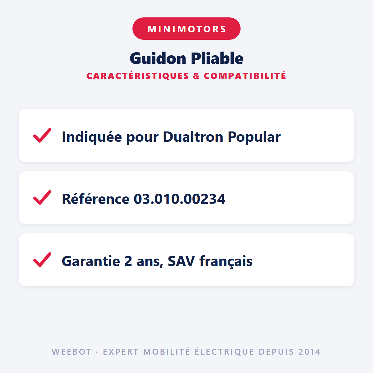 Guidon Pliable : caractéristiques et compatibilité
