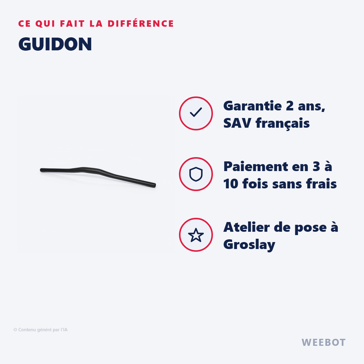 Guidon pour Trottinette Electrique Fighter Mini - Teverun - Weebot