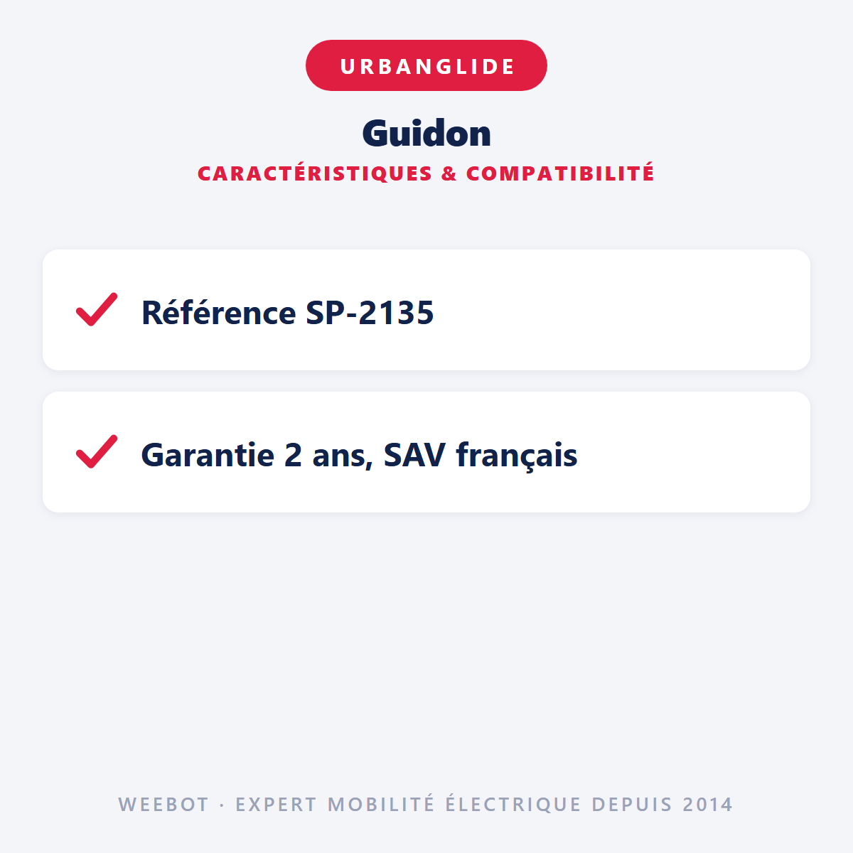 Guidon : caractéristiques et compatibilité