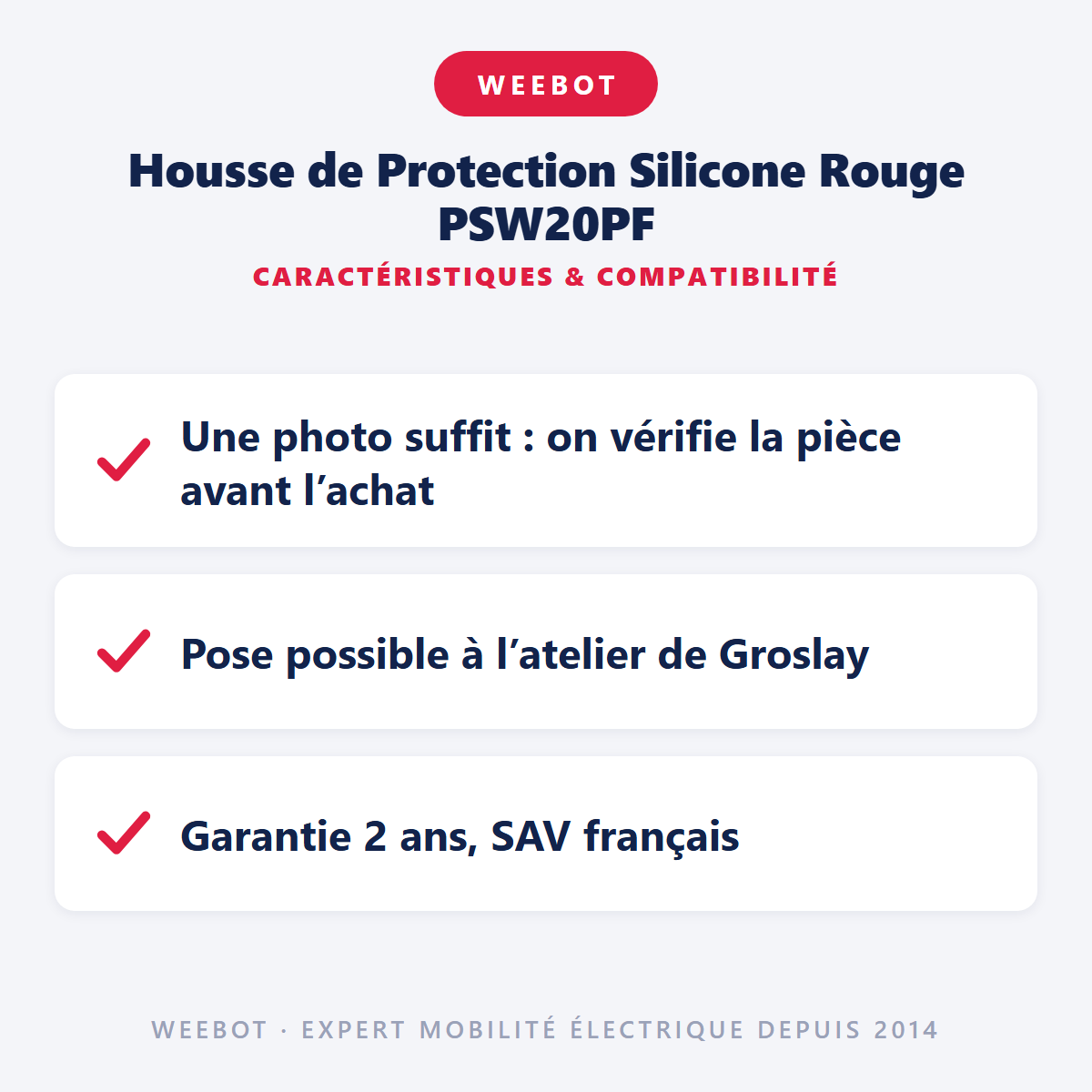 Housse de Protection Silicone Rouge PSW20PF : caractéristiques et compatibilité
