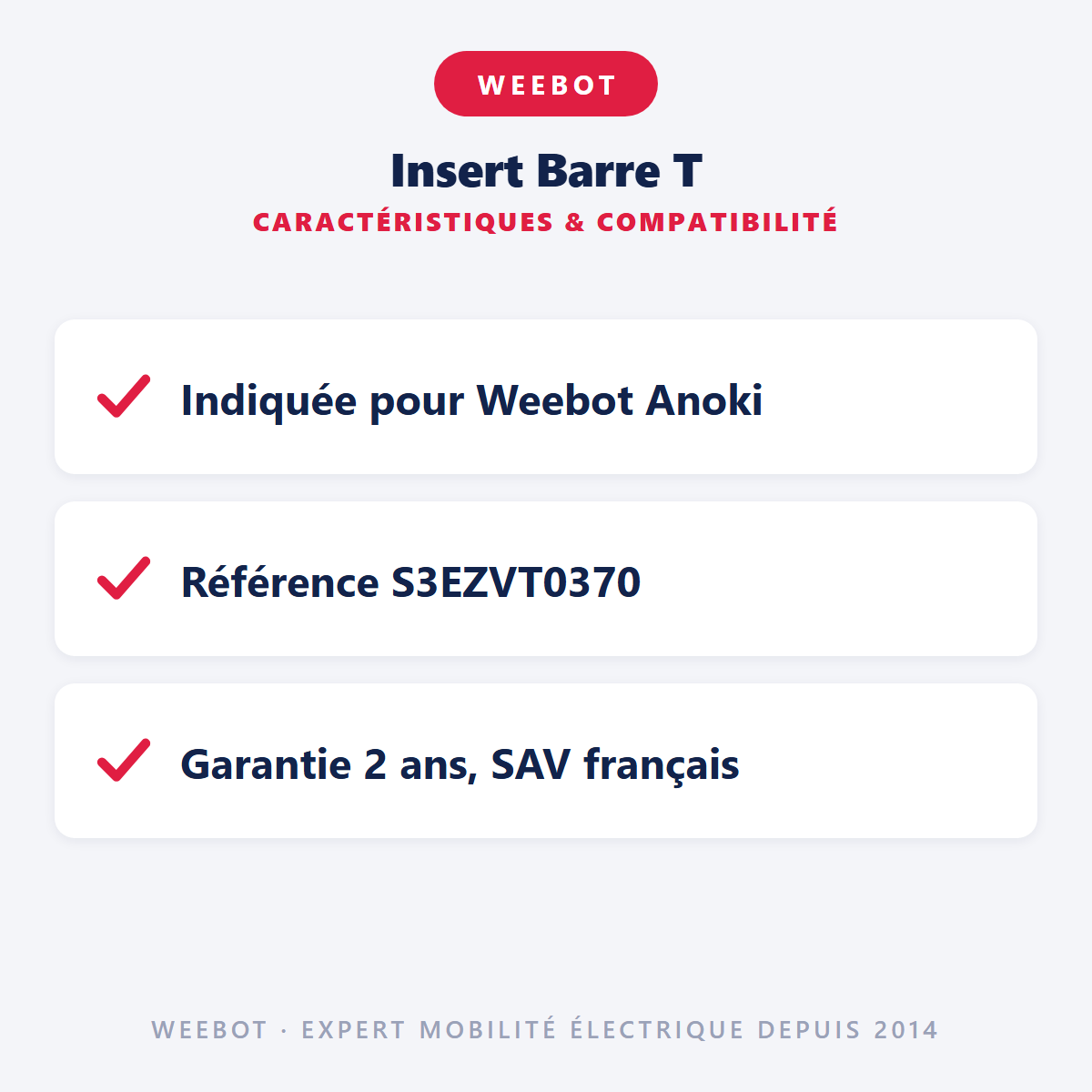Insert Barre T : caractéristiques et compatibilité