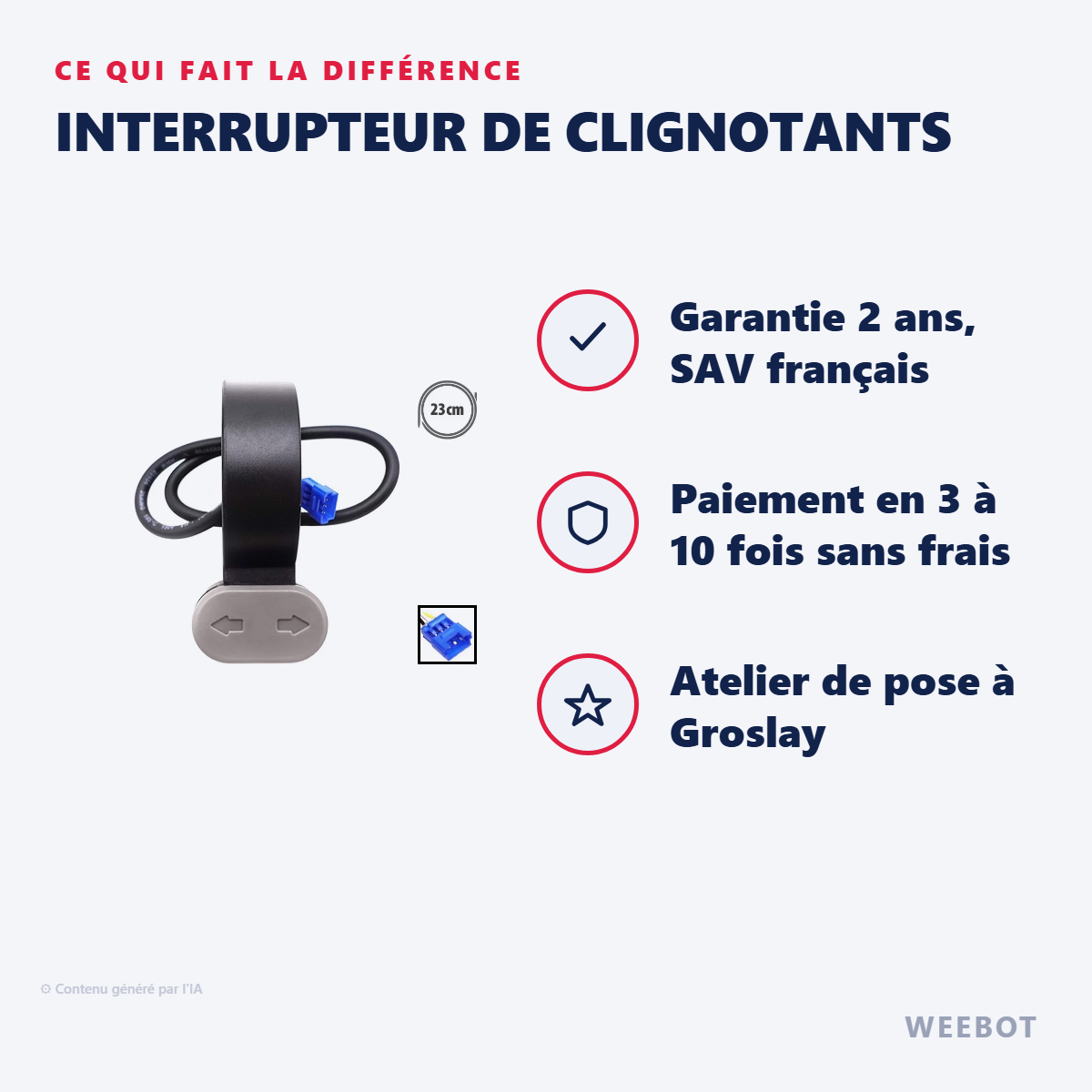 Interrupteur de Clignotants : les points forts