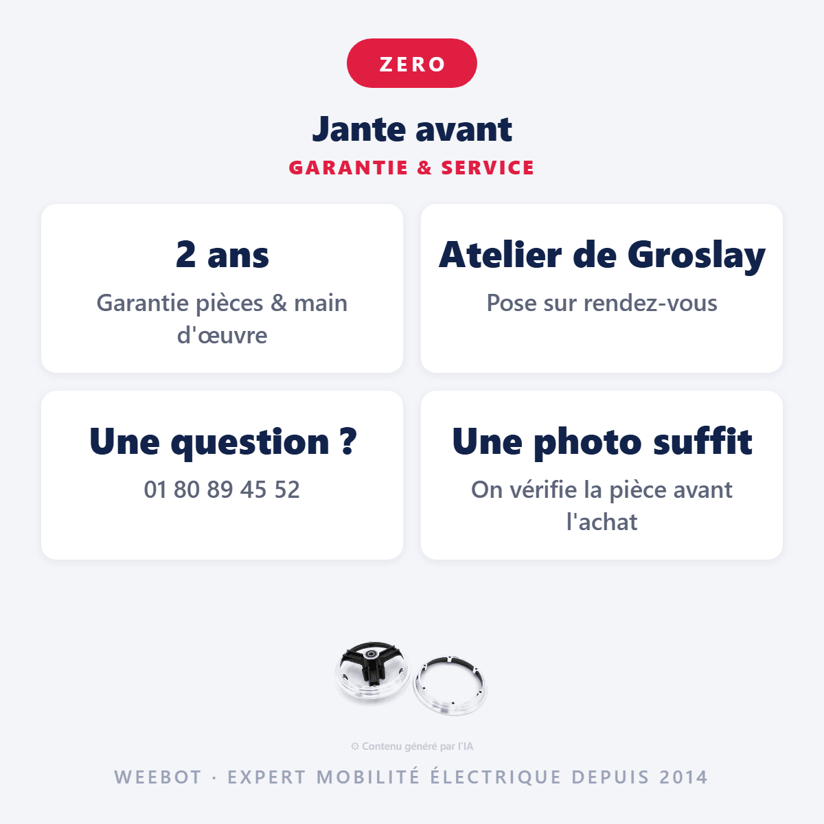 Jante avant pour Trottinette Électrique Z10 - Weebot