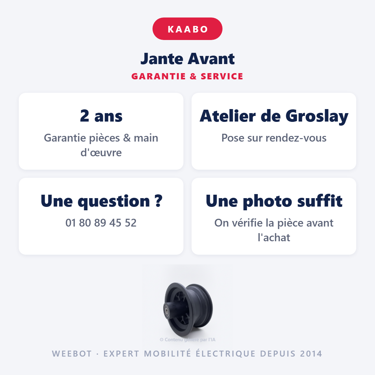 Jante Avant : garantie 2 ans et service après-vente