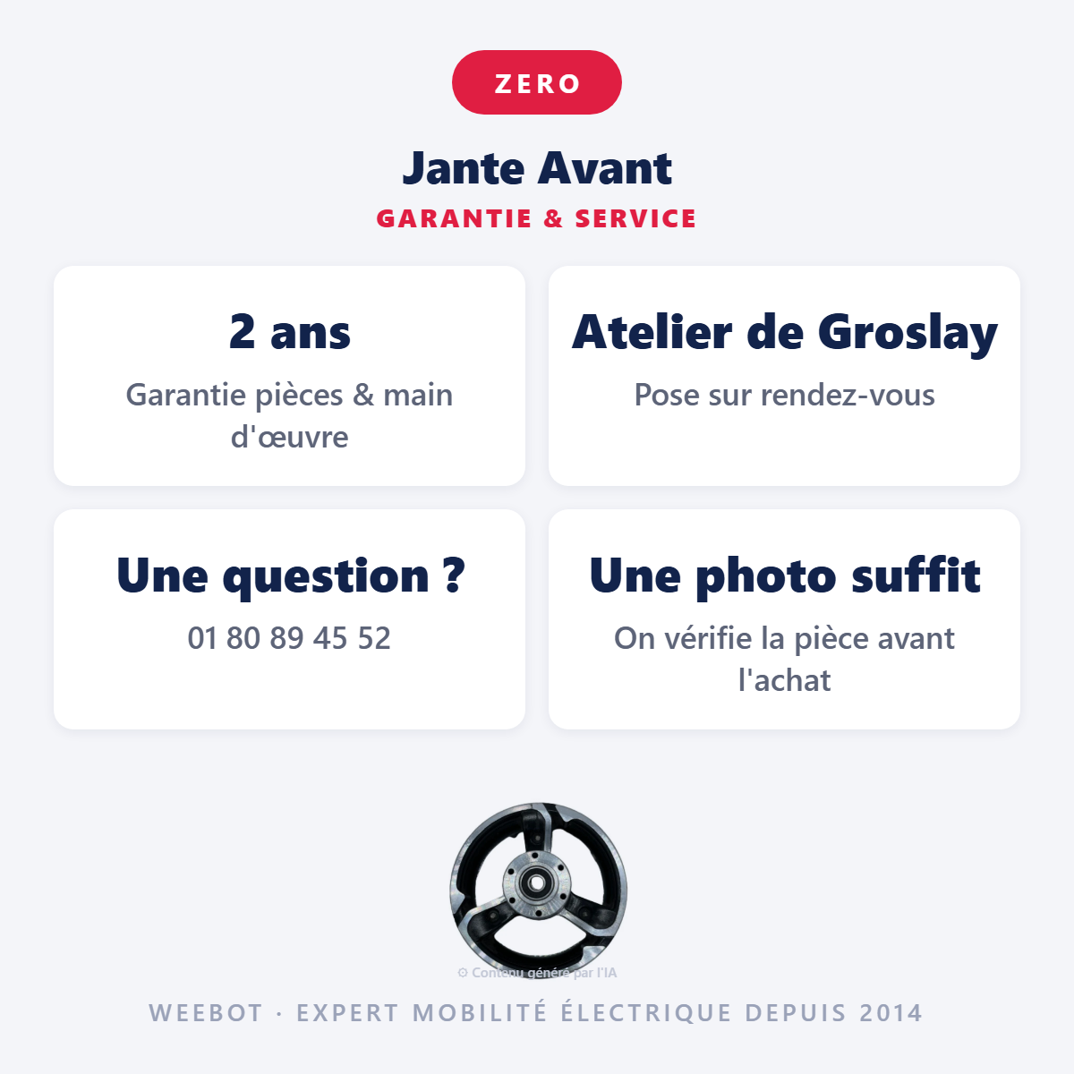 Jante Avant : garantie 2 ans et service après-vente