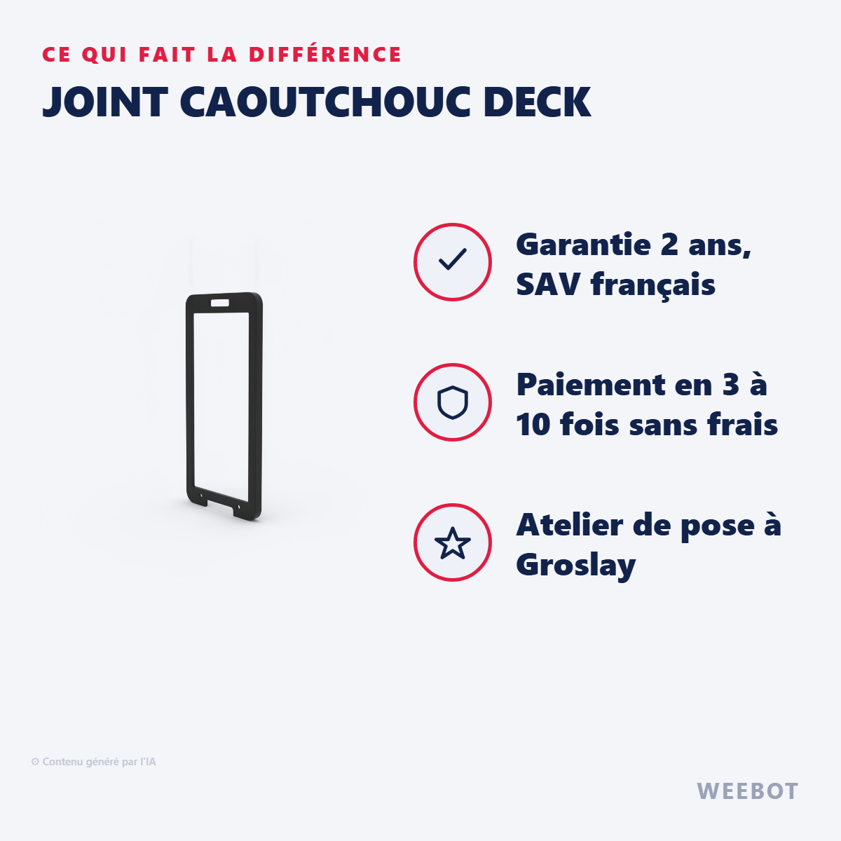 Joint Caoutchouc Deck : les points forts