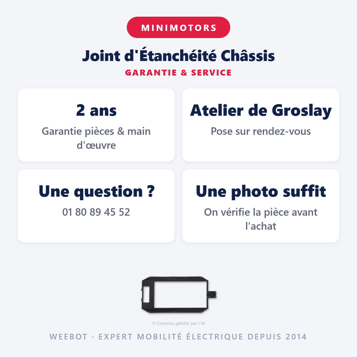 Joint d'Étanchéité Châssis : garantie 2 ans et service après-vente