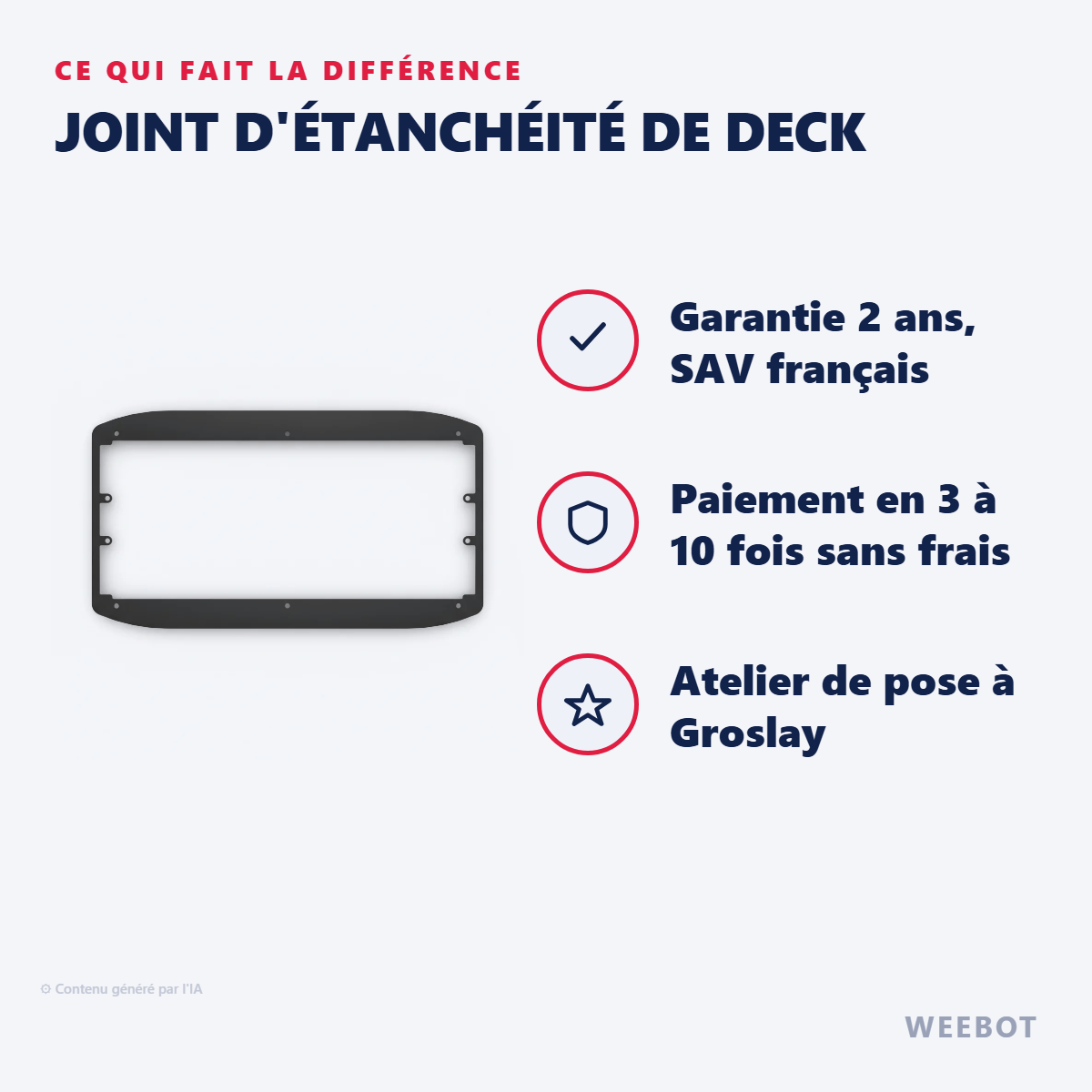 Joint d'Étanchéité de Deck : les points forts