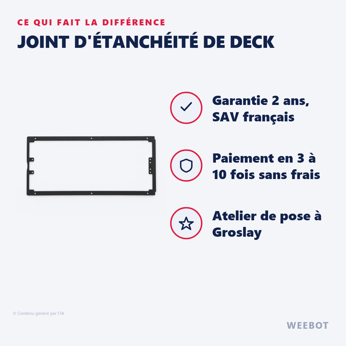 Joint d'Étanchéité de Deck : les points forts