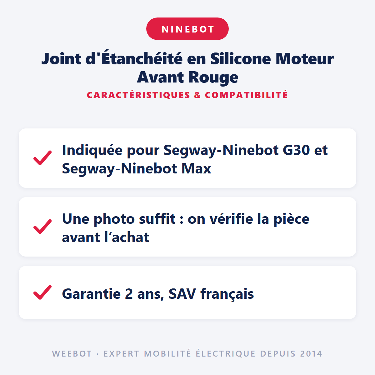 Joint d'Étanchéité en Silicone Moteur Avant Rouge : caractéristiques et compatibilité