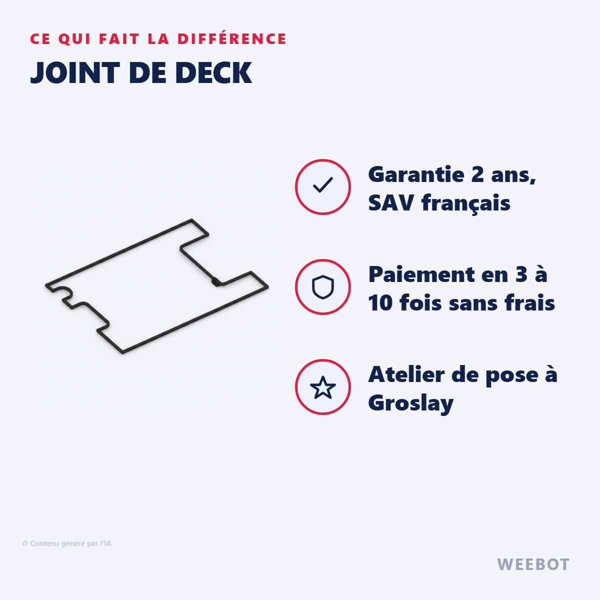 Joint de Deck : les points forts